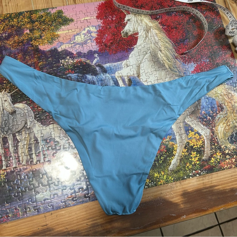 NWOT Lulus Casden Light Blue Bikini Bottoms - Picture 5 of 5